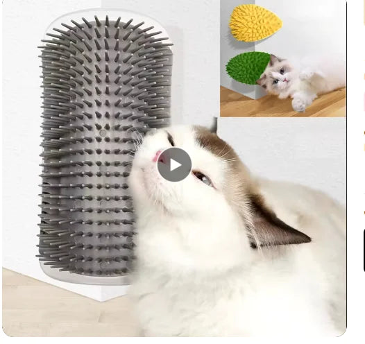 Cepillo Masajeador de Esquina para Gatos – Relaja, Cepilla y Mima a tu Michi 🐱💆♀️